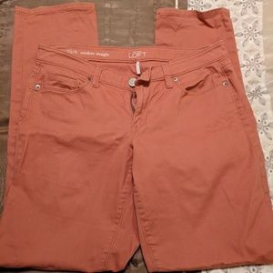 LOFT Soft Orange Jeans